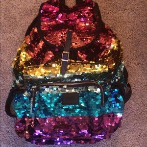 PINK limited edition rainbow sequin back pack! 💞