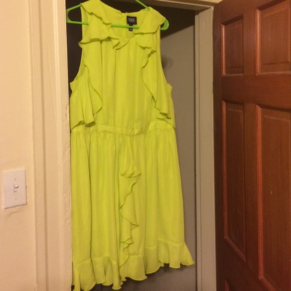 Ruffled Light green Dress