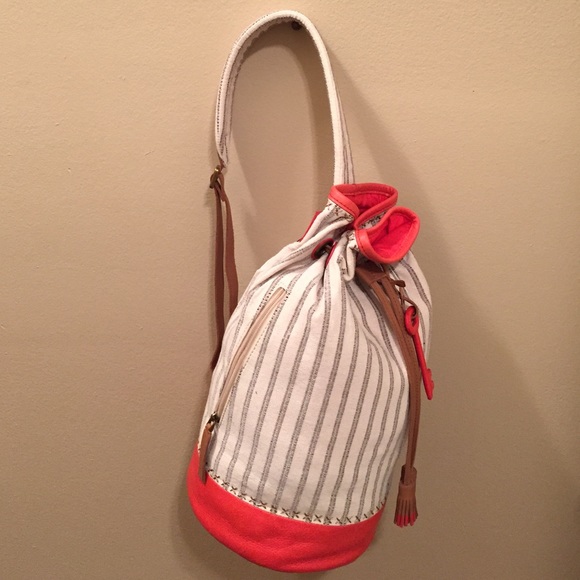 💰Fossil Hudson Stripe Backpack - One sling - Picture 2 of 4