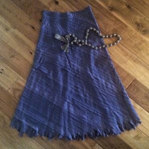Anthropologie Silk Distressed Maxi