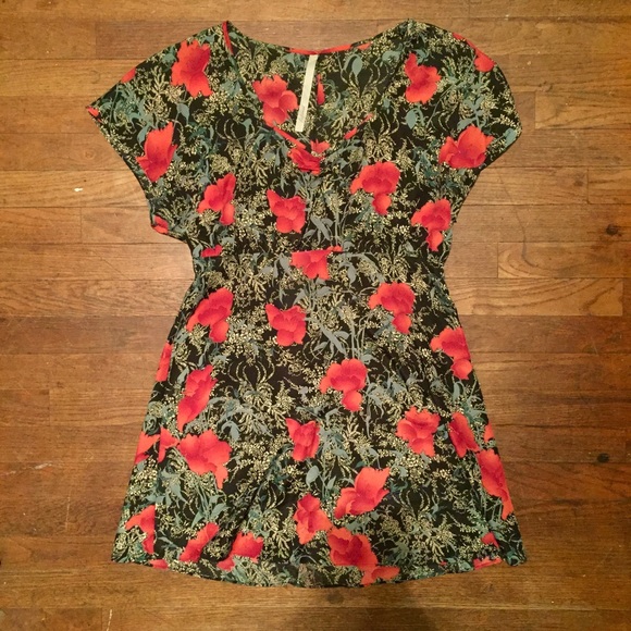 Urban Outfitters floral open backed dress size M