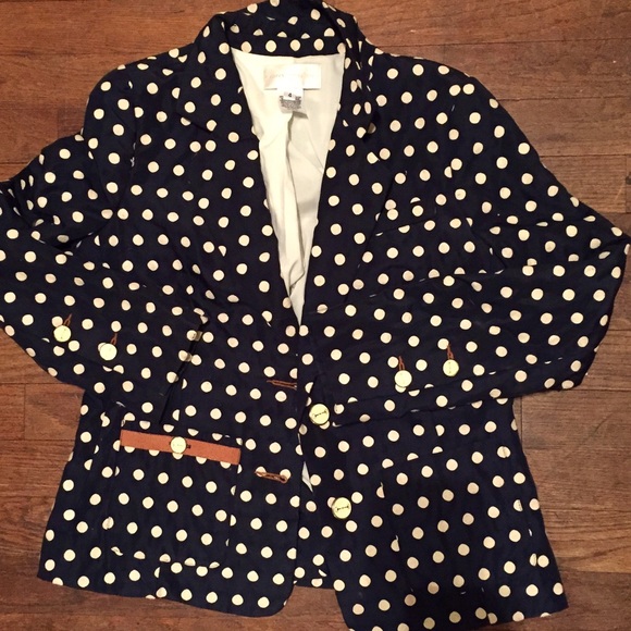 Anthropologie polka dot jacket, size 4