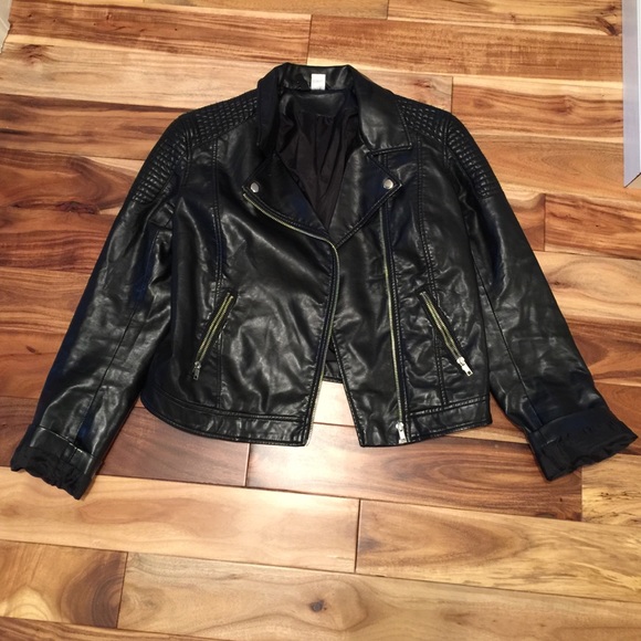 MOTO leather jacket H&M