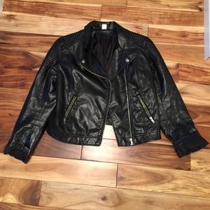 MOTO leather jacket H&M