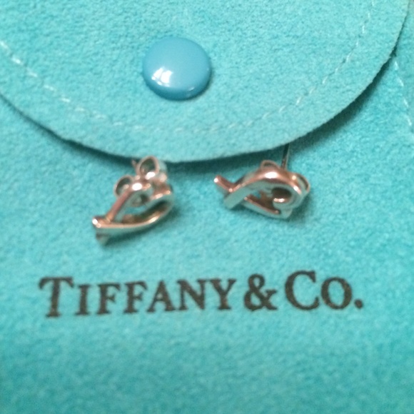 Tiffany Sterling Silver Heart Earrings