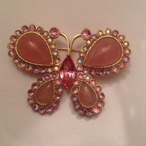 Pink Butterfly Pin Brooch