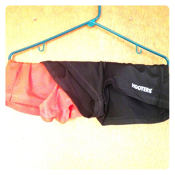 Orange & black hooters work shorts Los Angeles