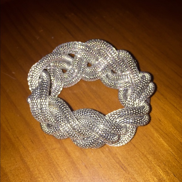 Silver braided bracelet