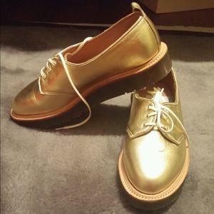 Gold Platform Doc Martens