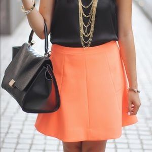 J. Crew Skirts - REDUCED: J.Crew Fluted Skirt in Neon Orange J. Crew Skirts - REDUCED: J.Crew Fluted Skirt in Neon Orange