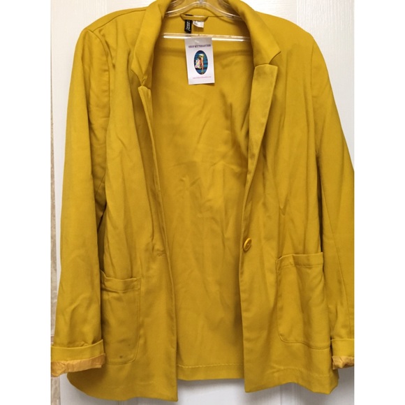 Mustard Boyfriend Blazer