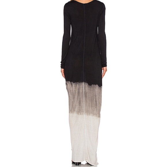 Sold! NYTT Black Dip Dyed Long Sleeve Maxi Dress - Picture 4 of 4