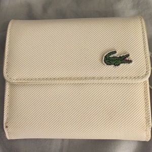 Lacoste cream wallet