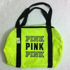 Neon green/highlighter yellow duffle bag✨