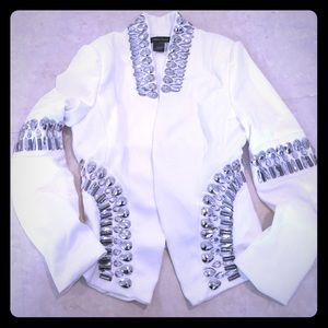 Ivory Blinged out Blazer