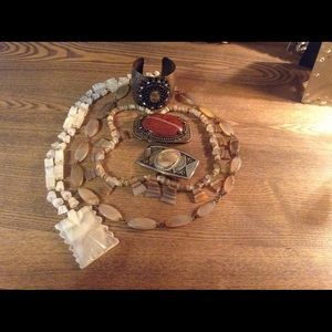 1 Cuff, 2 Belt Buckles, 3 Necklaces Bundle