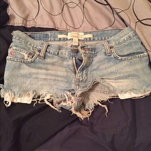 Abercrombie cut off short shorts