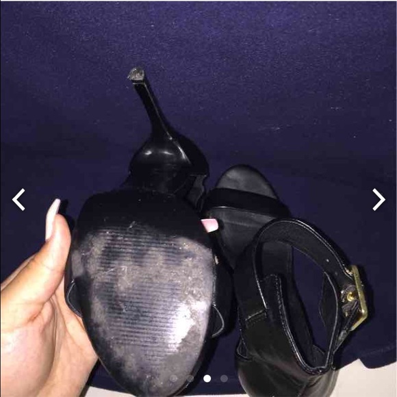 Sold. Black open toed heels - Picture 4 of 4