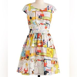 Retrolicious by Folter Comic Book Dress Modcloth