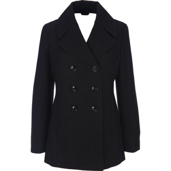 Express Black Double Breasted Pea Coat