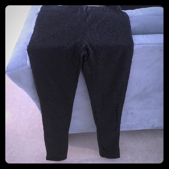 Black sequin pants