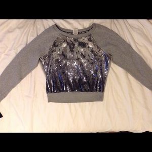 Grey and silver sweatshirt