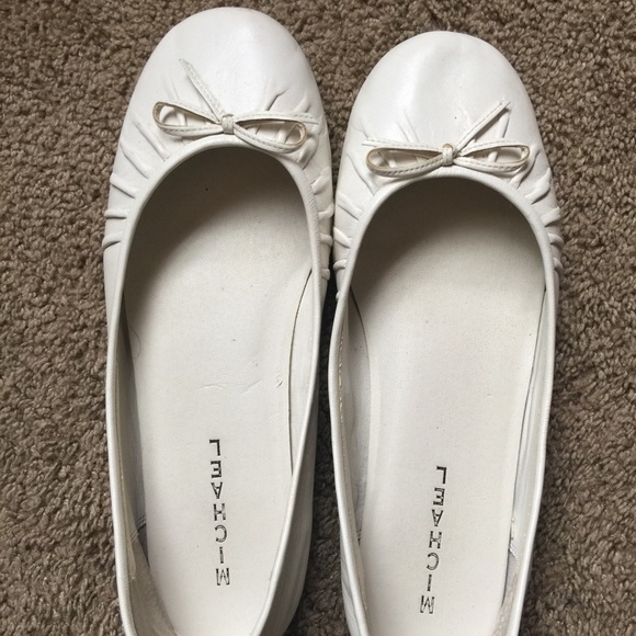 Cream Ivory White Michael Ballet Flats
