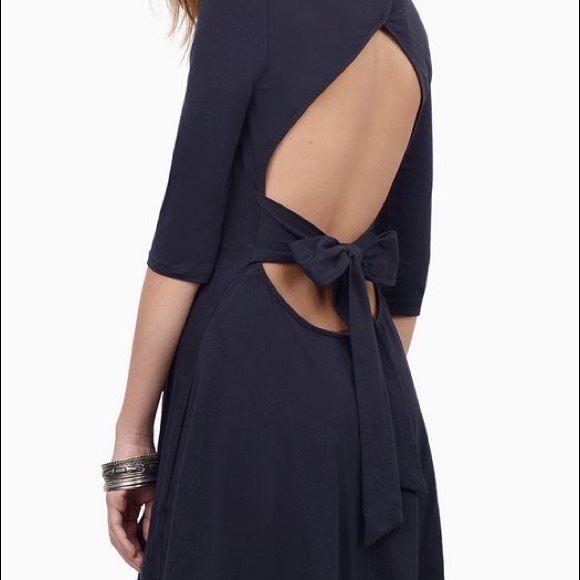 Tobi Bow back skater dress