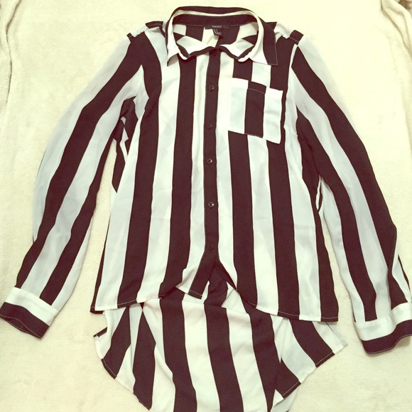 Black & White Striped Blouse