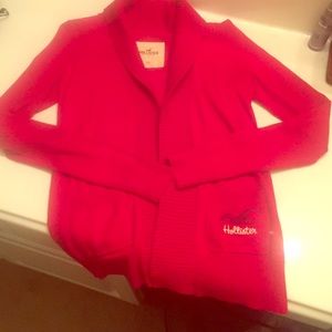 Cardigan Red Hollister Size XS