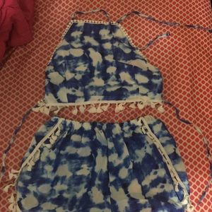 Two piece tie dye halter set 💞