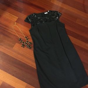 Eva Mendes Black Cap Sleeve Dress-M