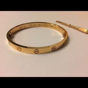 Gold love bracelet