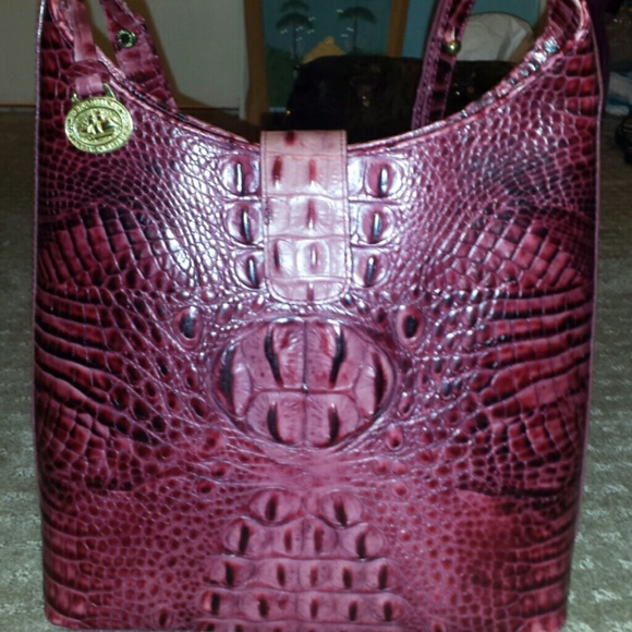 Berry colored Brahmin hobo bag