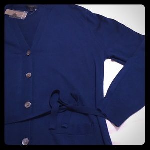 NWT J.Crew Navy V Neck Cardigan