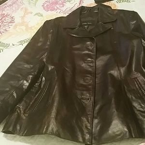 Dark chocolate Brown leather