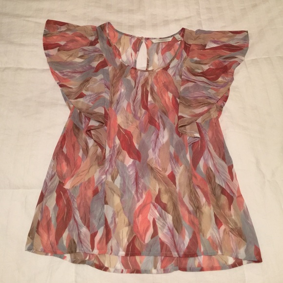 Printed Feather Blouse