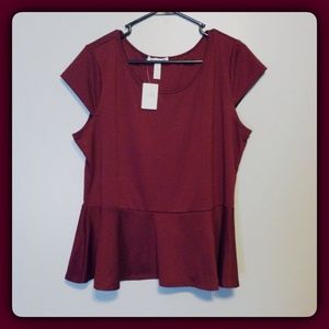 Burgundy top