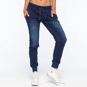 Celebrity pink denim joggers Clearance