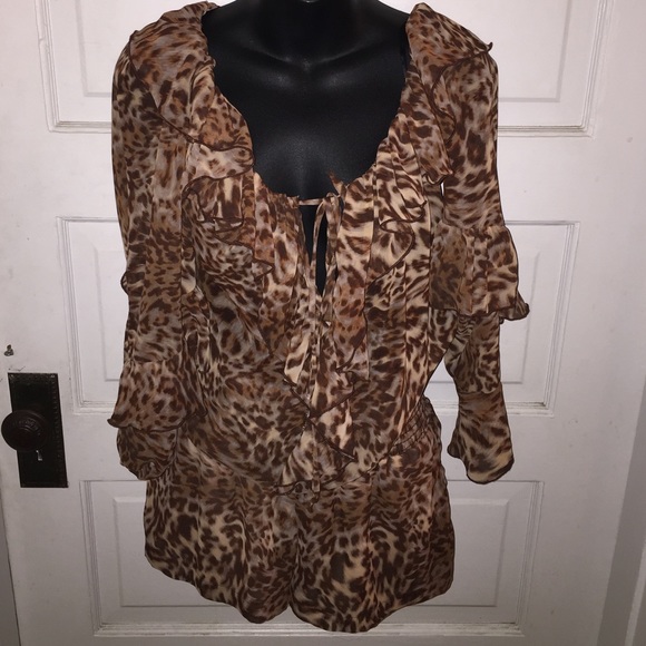 Arden B Leopard Animal Romper M