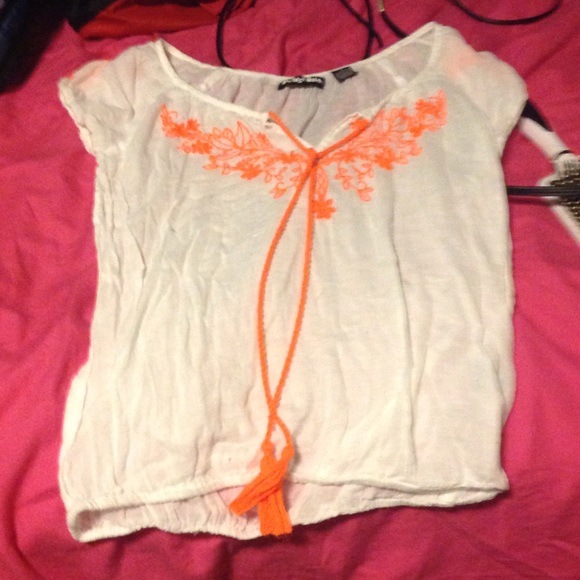 White and orange dressy shirt