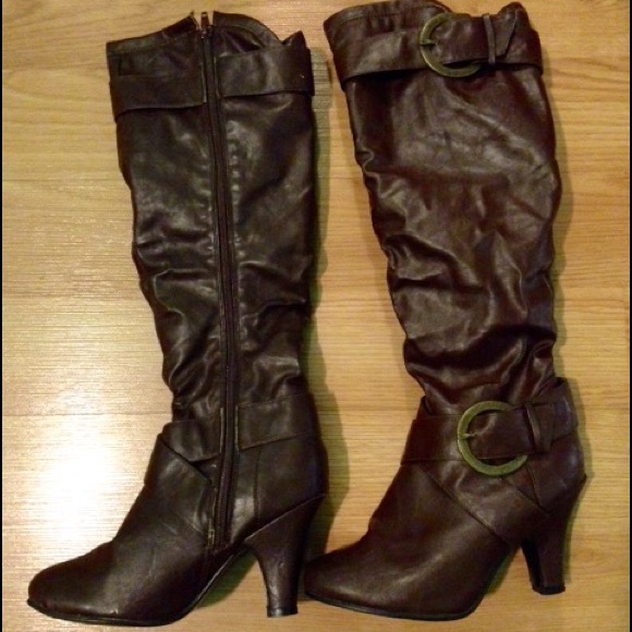 brown buckle boots