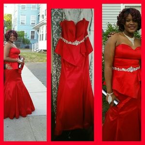 Red Rhinestone Dress