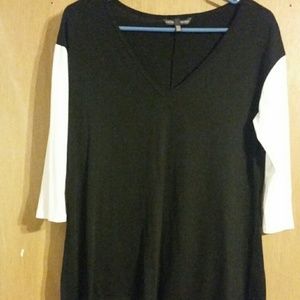 Black & White Tunic Top