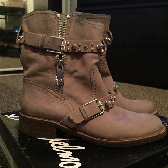 Sam Edelman Distressed & Studded Ankle boot