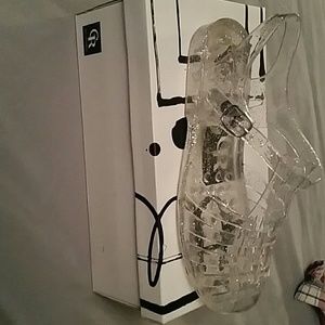 Plastic glittery shoe