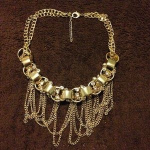 Big gold statement necklace