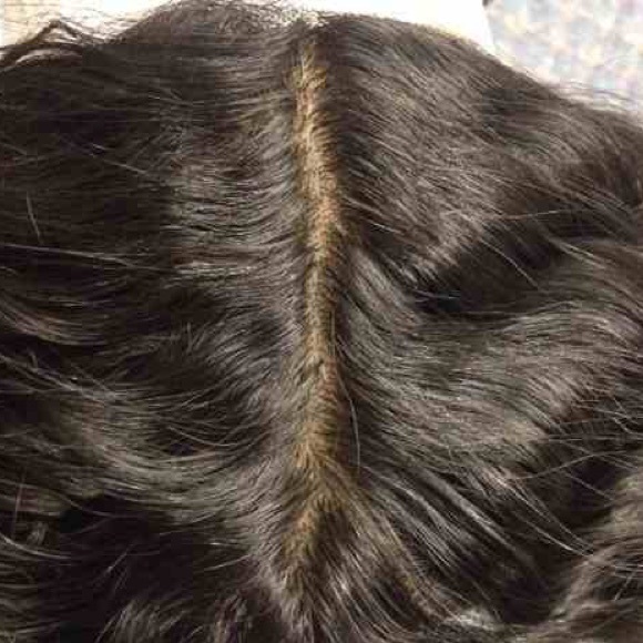 Brazilian Wavy virgin hair Silk Base Closure 14"