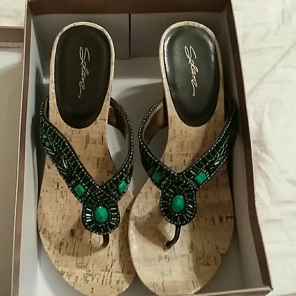 Brand new Solanz wedges.