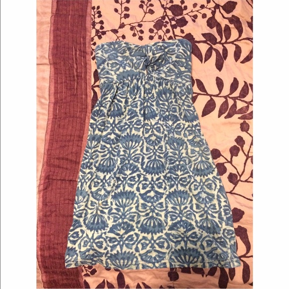 Strapless tie back sun dress